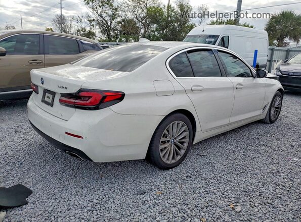 WBA53BH0XMCG37592 2021 BMW 5 SERIES White Trasero derecho