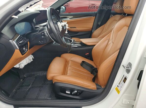 WBA53BH0XMCG37592 2021 BMW 5 SERIES White Vista interior delantera