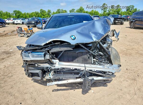 WBA53BJ02MWX04420 2021 BMW 5 SERIES Silver წინა ხედი