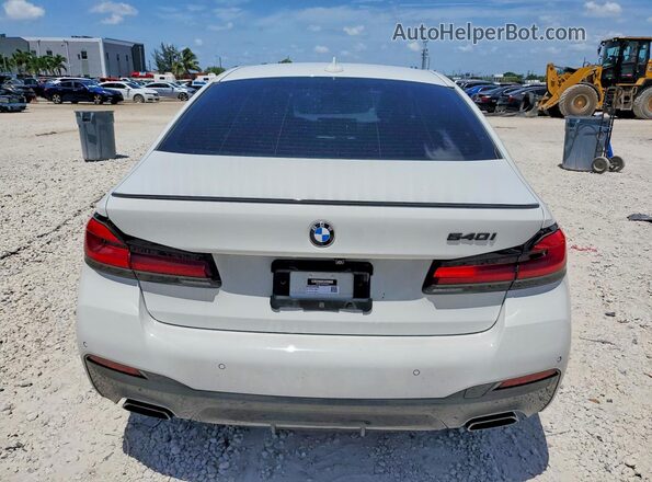 WBA53BJ04NWX54446 2022 BMW 5 SERIES White Вид ззаду