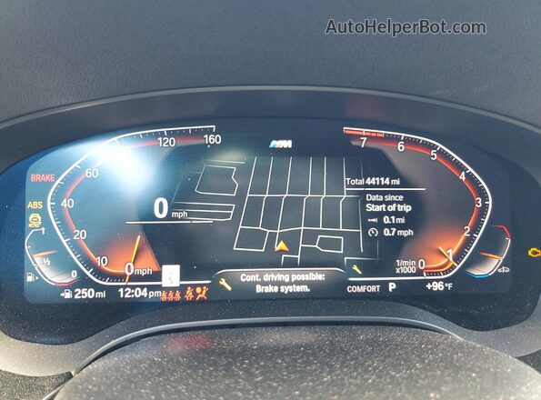 WBA53BJ04NWX54446 2022 BMW 5 SERIES White Вид щитка приладів
