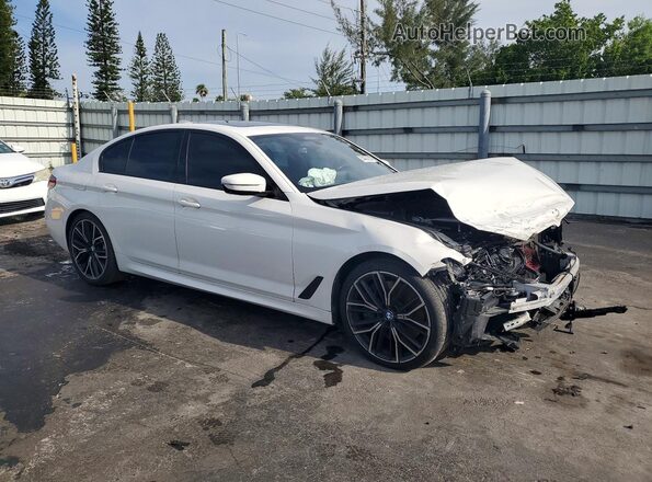 WBA53BJ06MWX35167 2021 BMW 5 SERIES Белый Передняя правая четверть