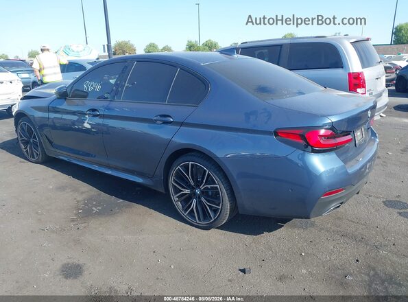 WBA53BJ06PWX99438 2023 BMW 5 SERIES Blue Trasero izquierdo