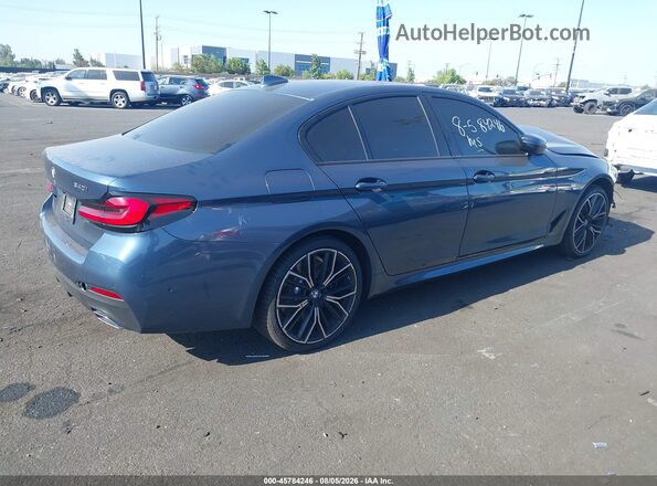 WBA53BJ06PWX99438 2023 BMW 5 SERIES Blue Trasero derecho