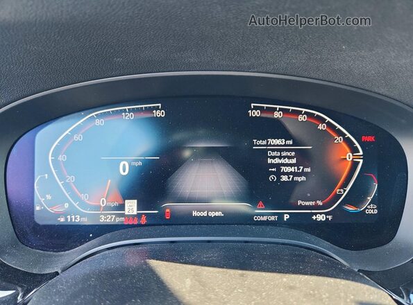 WBA53BJ07MWX29748 2021 BMW 5 SERIES Silver Սարքավորումների վահանակի տեսք