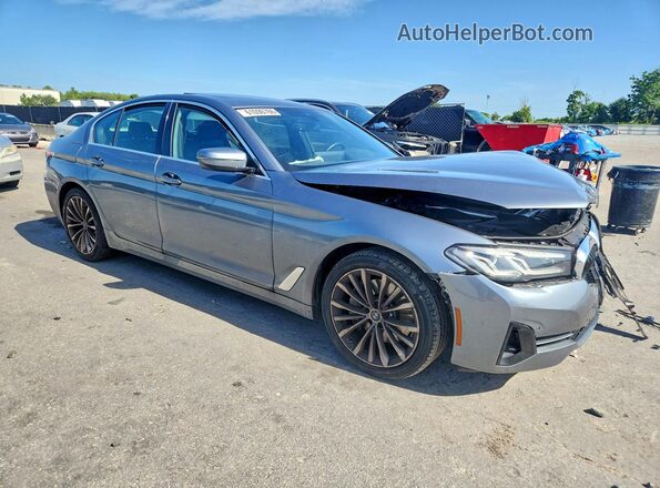 WBA53BJ0XNWX49493 2022 BMW 5 SERIES Серый Передняя правая четверть