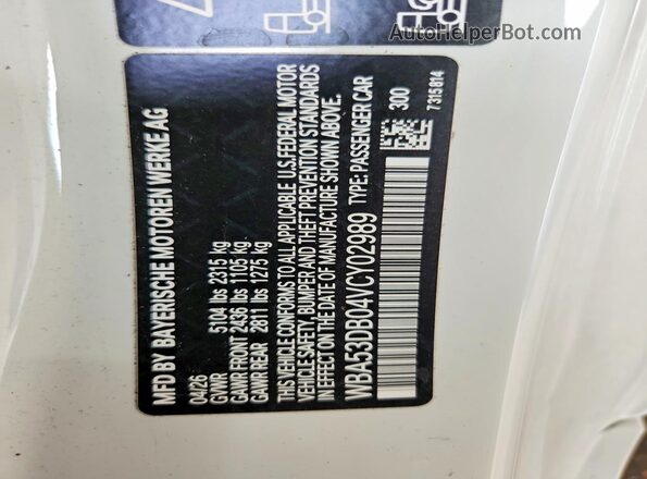WBA53DB04VCY02989 2027 BMW 4 SERIES White 
