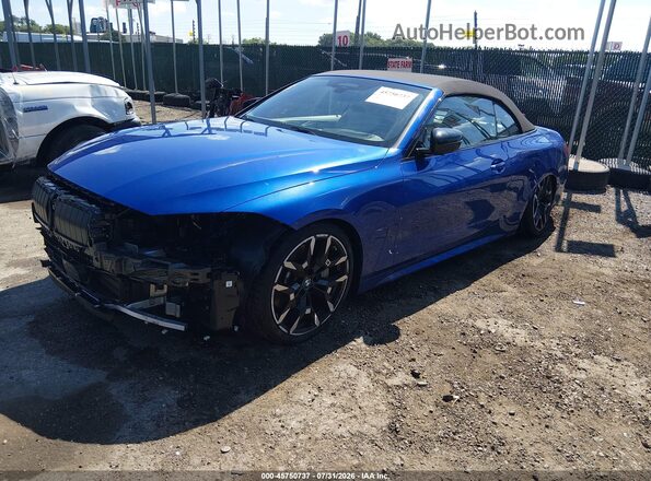 WBA53DB08SCU62743 2025 BMW 4 SERIES Blue Առջևի ձախ երեք քառորդ տեսարան
