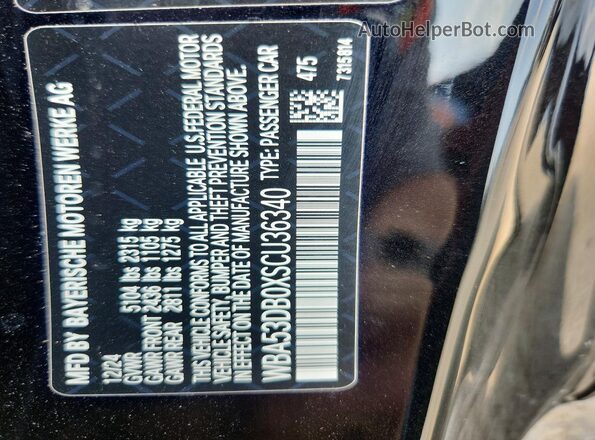 WBA53DB0XSCU36340 2025 BMW 4 SERIES Black Widok naklejki z numerem VIN