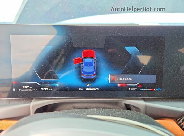 WBA53FT07TFW11055 2026 BMW M3 Blue Вид щитка приладів