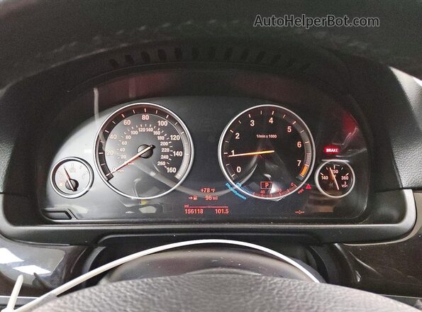 WBA5A5C51GG349724 2016 BMW 5 SERIES Gray Вид щитка приладів