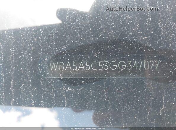 WBA5A5C53GG347022 2016 BMW 5 SERIES Black Widok komory silnika