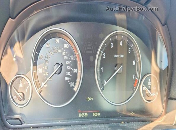 WBA5A5C54GD529099 2016 BMW 5 SERIES Blue Вид щитка приладів
