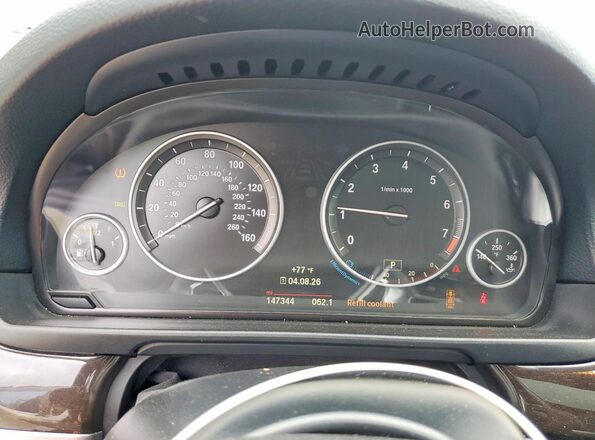 WBA5A5C54GG348275 2016 BMW 5 SERIES White ხელსაწყოთა პანელის ხედი
