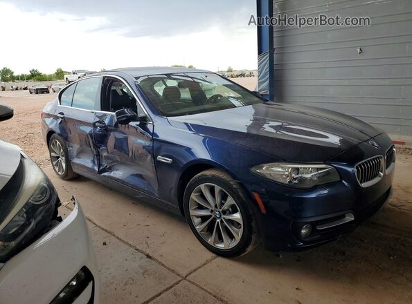 WBA5A5C57GG352014 2016 BMW 5 SERIES Blue Delantero derecho