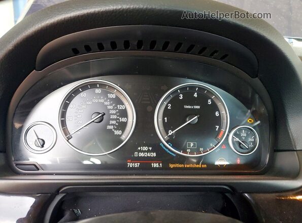 WBA5A5C57GG352014 2016 BMW 5 SERIES Blue Vista del cuadro de instrumentos