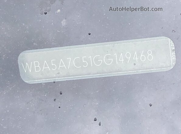 WBA5A7C51GG149468 2016 BMW 5 SERIES Black Rear seats view