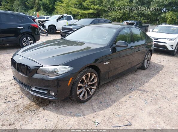 WBA5A7C53GG146832 2016 BMW 5 SERIES Black Передня ліва чверть