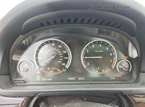 WBA5A7C57GG643236 2016 BMW 5 SERIES Black Instrument cluster view