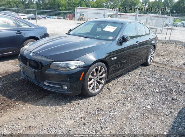 WBA5A7C59GG643755 2016 BMW 5 SERIES Black Передня ліва чверть