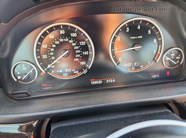 WBA5B1C52GG551588 2016 BMW 5 SERIES Gray Instrument cluster view