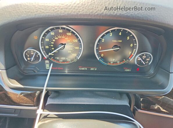 WBA5B1C53GG130835 2016 BMW 5 SERIES Black ხელსაწყოთა პანელის ხედი