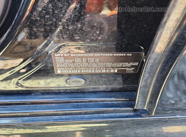 WBA5B1C59GG553743 2016 BMW 5 SERIES Black 