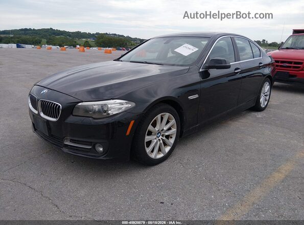 WBA5B3C52GG253277 2016 BMW 5 SERIES Black Առջևի ձախ երեք քառորդ տեսարան