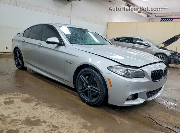 WBA5B3C58GG253980 2016 BMW 5 SERIES Серебряный Передняя правая четверть