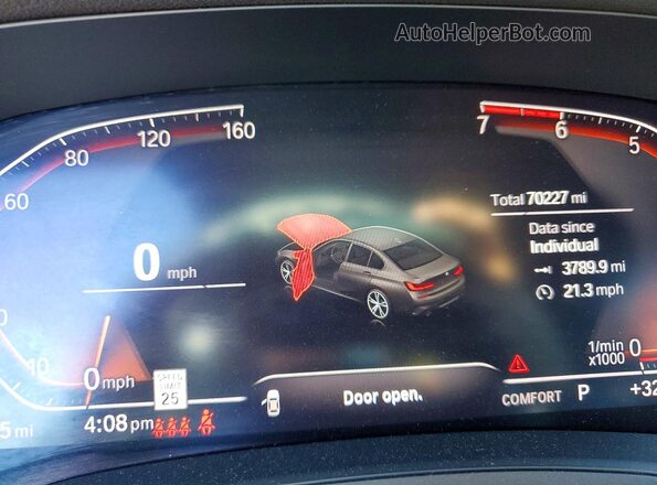 WBA5R1C50KAK09693 2019 BMW 3 SERIES Черный Вид щитка приборов