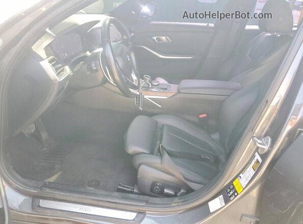 WBA5R7C08MFK82663 2021 BMW 3 SERIES Gray წინა სალონის ხედი