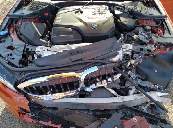 WBA5R7C51KAJ82619 2019 BMW 3 SERIES Orange Rear interior view