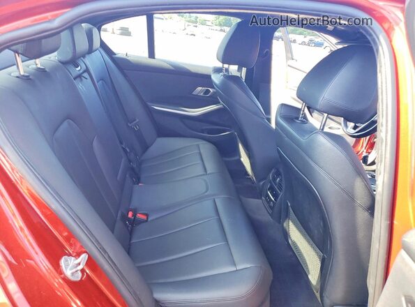 WBA5R7C51KAJ82619 2019 BMW 3 SERIES Orange Rear seats view