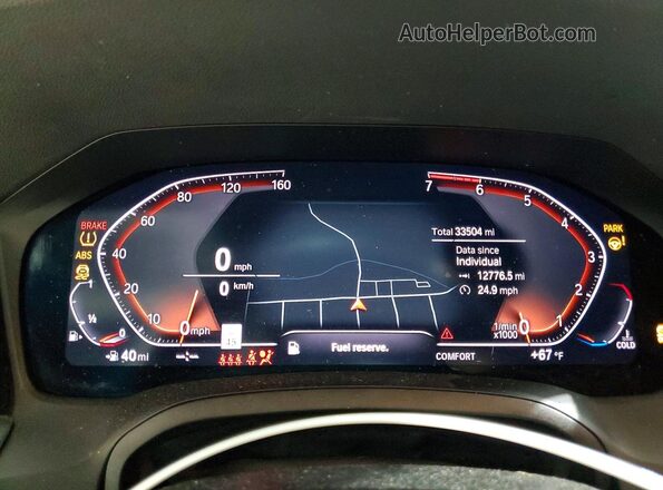 WBA5R7C52KAJ79695 2019 BMW 3 SERIES Black Vista del cuadro de instrumentos