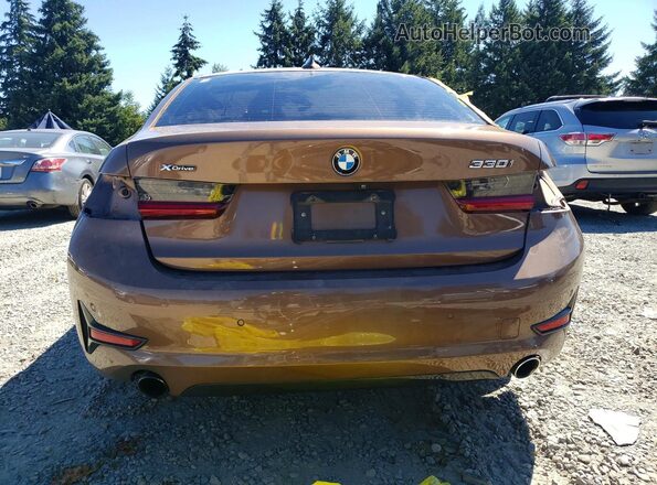 WBA5R7C53KAJ79544 2019 BMW 3 SERIES Brown უკანა ხედი