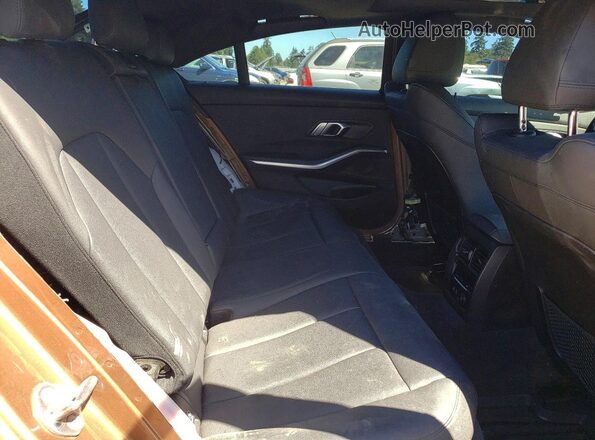 WBA5R7C53KAJ79544 2019 BMW 3 SERIES Brown უკანა სავარძლების ხედი