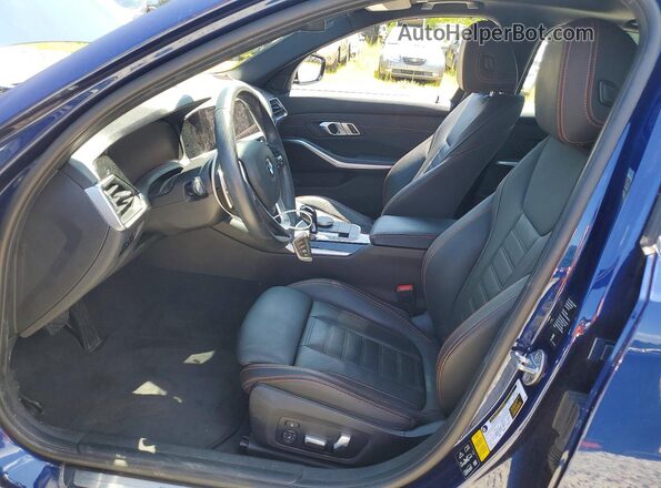 WBA5R7C53KAJ84520 2019 BMW 3 SERIES Blue წინა სალონის ხედი