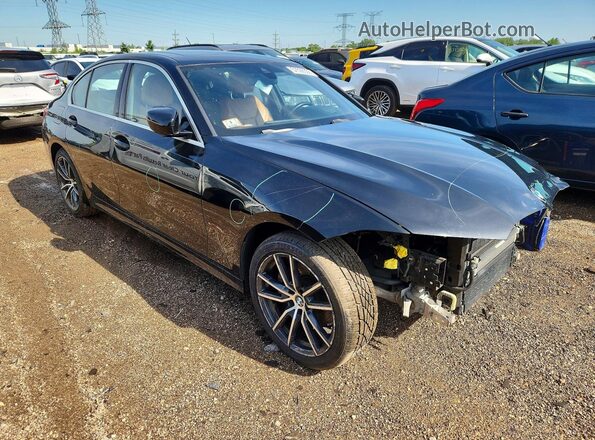WBA5R7C58KAJ80625 2019 BMW 3 SERIES Black Przód prawy