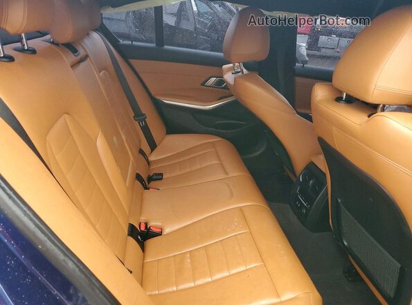 WBA5R7C5XKAJ83753 2019 BMW 3 SERIES Blue Հետևի նստատեղերի տեսք
