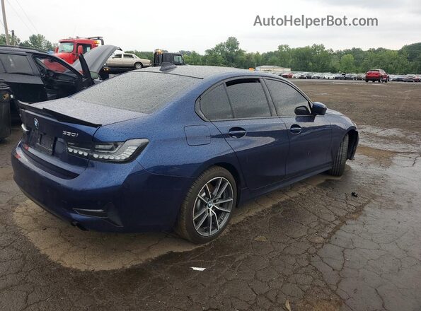 WBA5R7C5XKAJ83753 2019 BMW 3 SERIES Blue Հետևի աջ