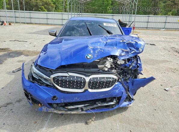 WBA5U7C02LFH56395 2020 BMW M3 Blue Front view