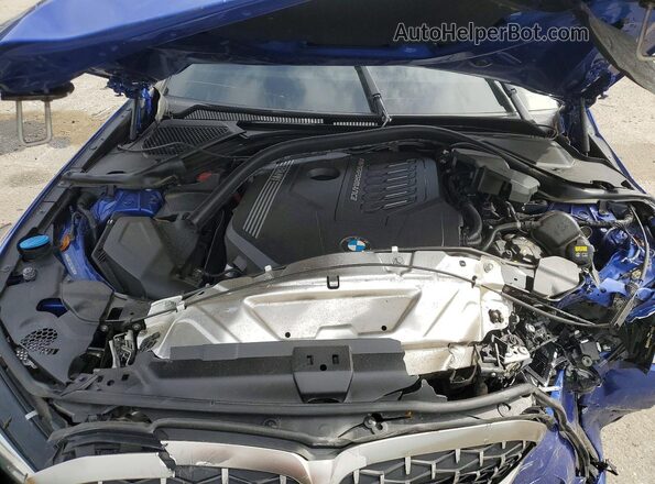 WBA5U7C02LFH56395 2020 BMW M3 Blue Rear interior view