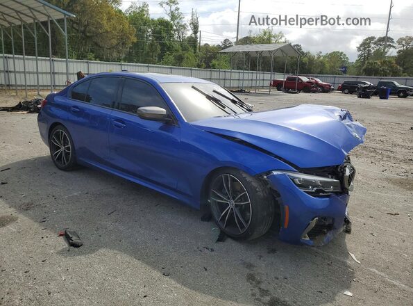 WBA5U7C02LFH56395 2020 BMW M3 Blue Front right