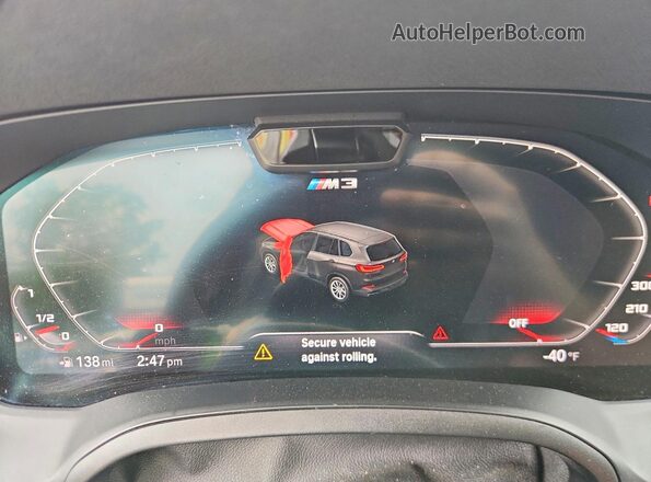 WBA5U9C04LFJ05391 2020 BMW M3 Черный Вид щитка приборов