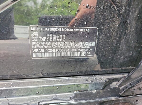 WBA5U9C04LFJ05391 2020 BMW M3 Черный Вид подкапотного пространства