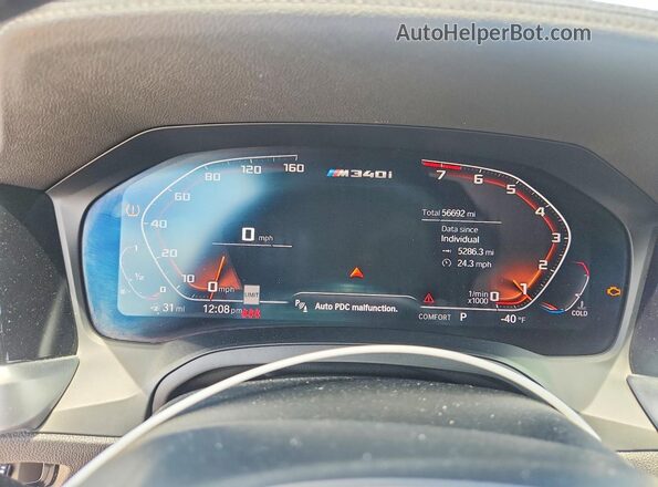 WBA5U9C05LA383522 2020 BMW M3 Белый Вид щитка приборов