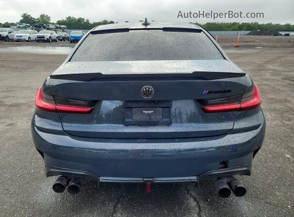 WBA5U9C07MFL38747 2021 BMW M3 Серый Вид сзади