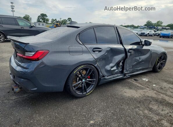 WBA5U9C07MFL38747 2021 BMW M3 Серый Задняя правая четверть