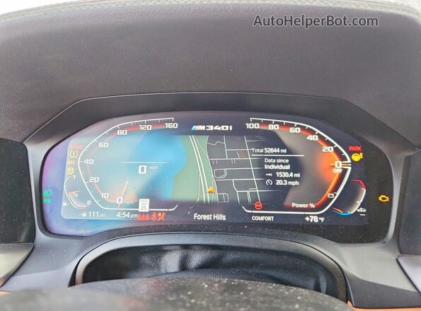 WBA5U9C07MFL38747 2021 BMW M3 Серый Вид щитка приборов