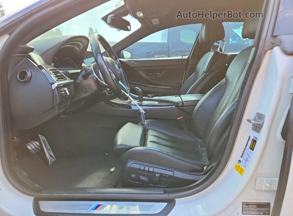WBA6D0C56GG432726 2016 BMW 6 SERIES White Widok wnętrza z przodu